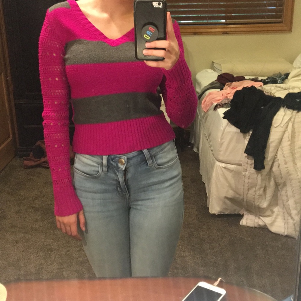 Pink and Gray sweater